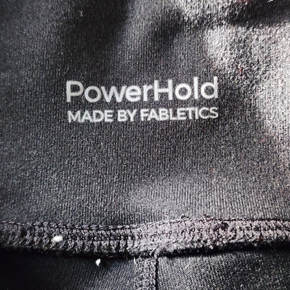 Fabletics Black PowerHold Mesh Sides Leggings Size: Medium - Picture 6 of 8